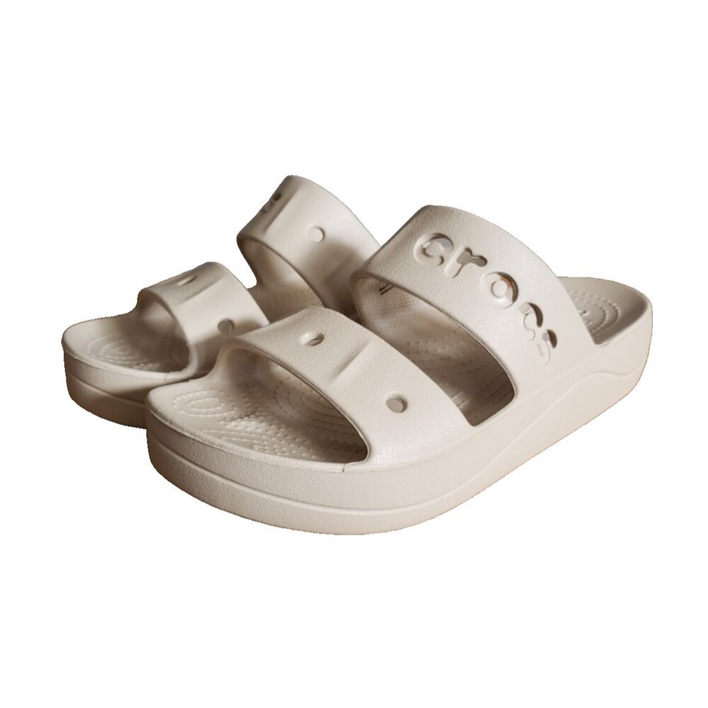 CROCS Baya Two Strap Platform Sandal  Tan‎ Women's Size 7 NEW